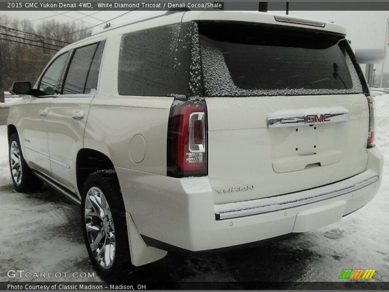 White Diamond Tricoat / Denali Cocoa/Shale 2015 GMC Yukon Denali 4WD