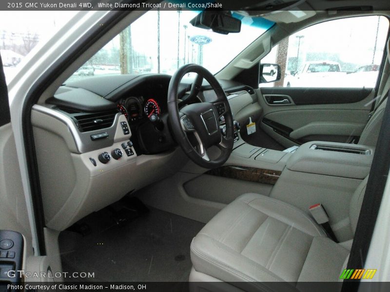 White Diamond Tricoat / Denali Cocoa/Shale 2015 GMC Yukon Denali 4WD