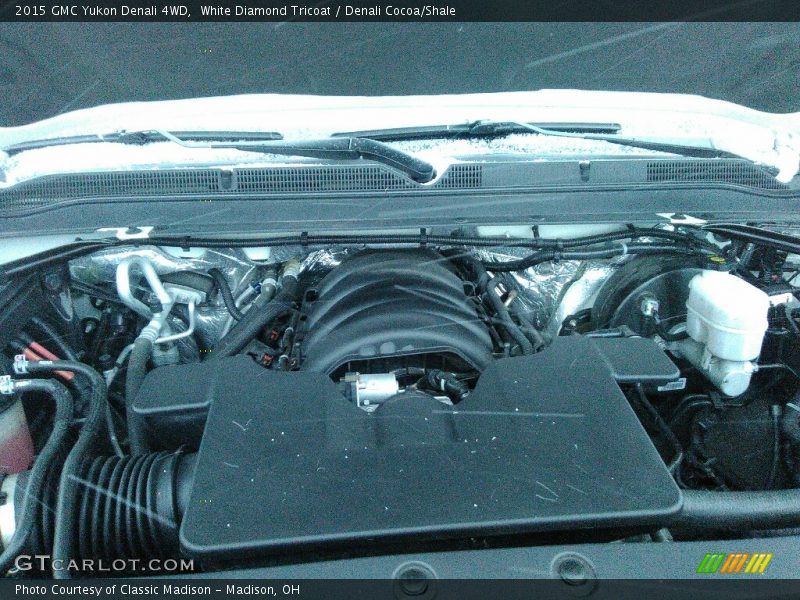 White Diamond Tricoat / Denali Cocoa/Shale 2015 GMC Yukon Denali 4WD