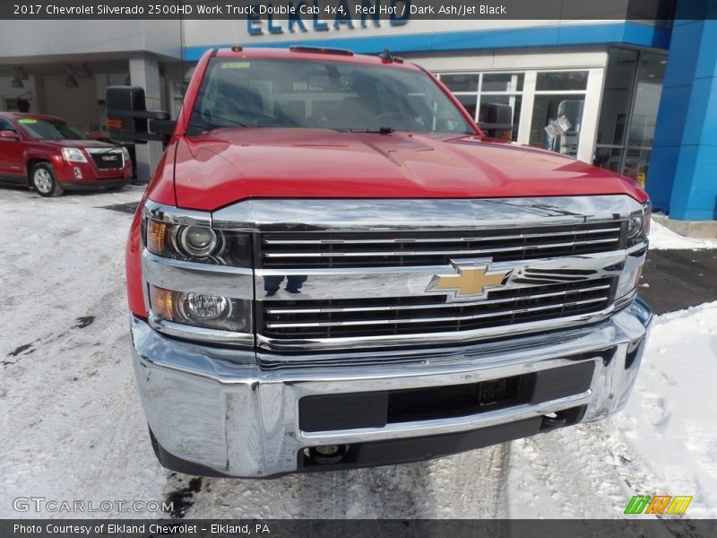 Red Hot / Dark Ash/Jet Black 2017 Chevrolet Silverado 2500HD Work Truck Double Cab 4x4