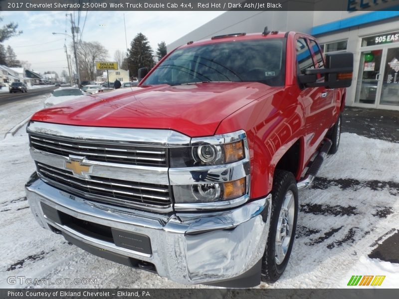 Red Hot / Dark Ash/Jet Black 2017 Chevrolet Silverado 2500HD Work Truck Double Cab 4x4