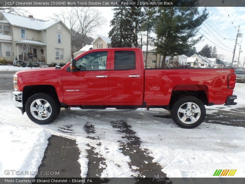 Red Hot / Dark Ash/Jet Black 2017 Chevrolet Silverado 2500HD Work Truck Double Cab 4x4