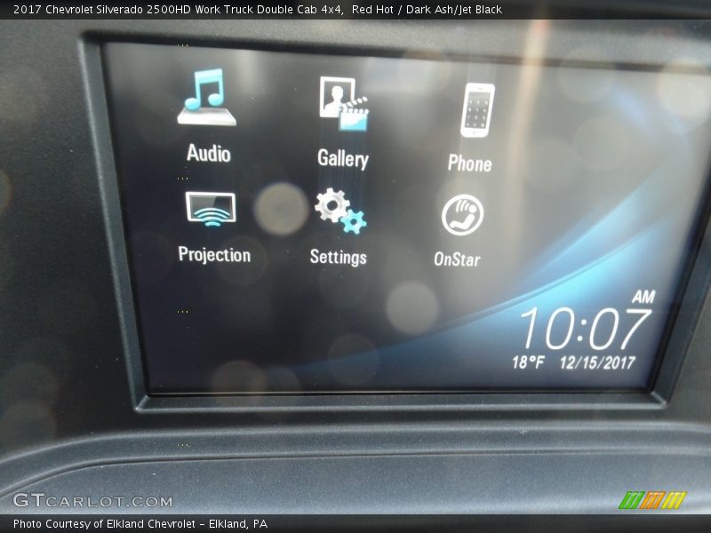 Red Hot / Dark Ash/Jet Black 2017 Chevrolet Silverado 2500HD Work Truck Double Cab 4x4