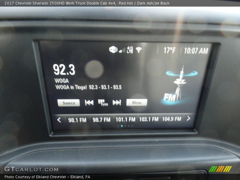 Red Hot / Dark Ash/Jet Black 2017 Chevrolet Silverado 2500HD Work Truck Double Cab 4x4