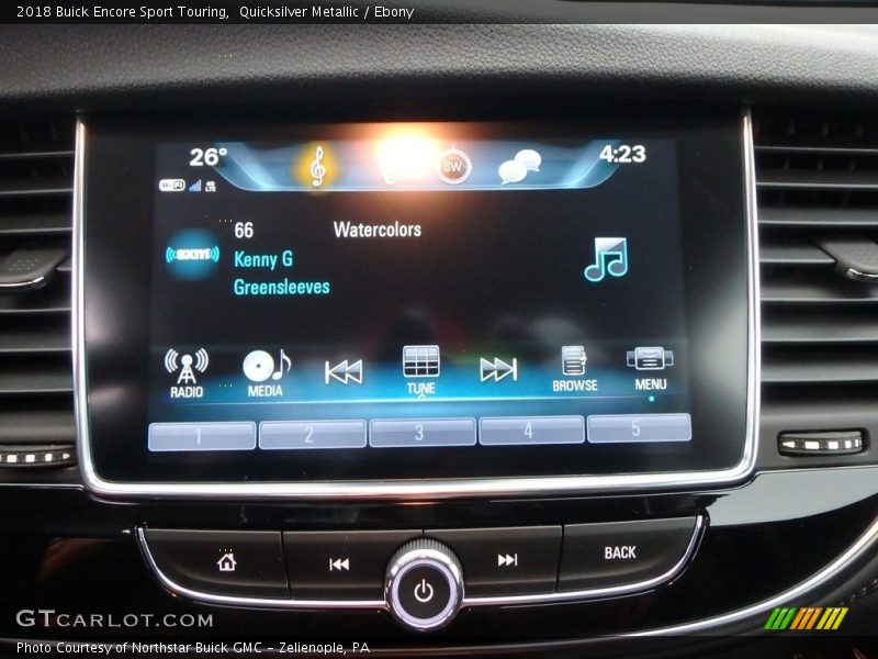 Quicksilver Metallic / Ebony 2018 Buick Encore Sport Touring