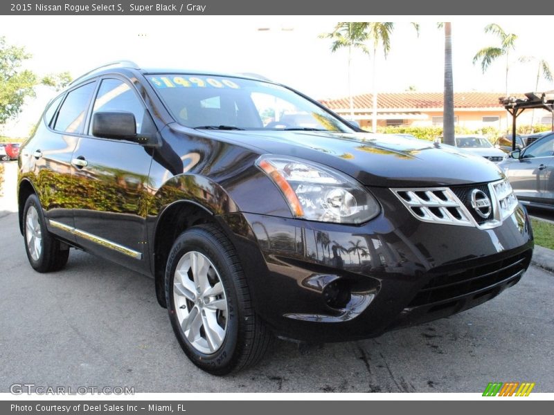Super Black / Gray 2015 Nissan Rogue Select S