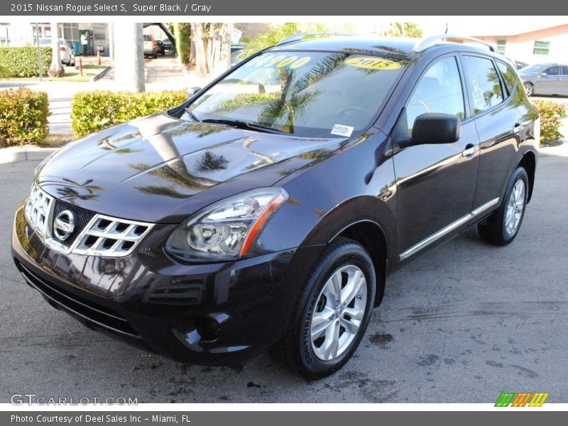 Super Black / Gray 2015 Nissan Rogue Select S