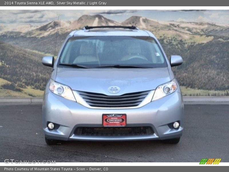 Silver Sky Metallic / Light Gray 2014 Toyota Sienna XLE AWD