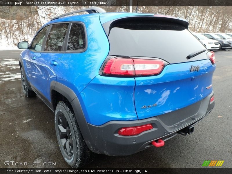Hydro Blue Pearl / Black 2018 Jeep Cherokee Trailhawk 4x4