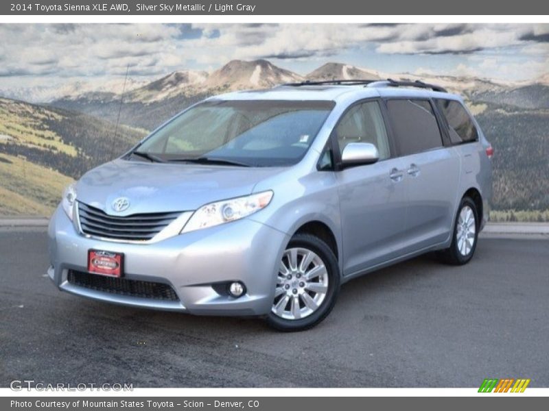 Silver Sky Metallic / Light Gray 2014 Toyota Sienna XLE AWD