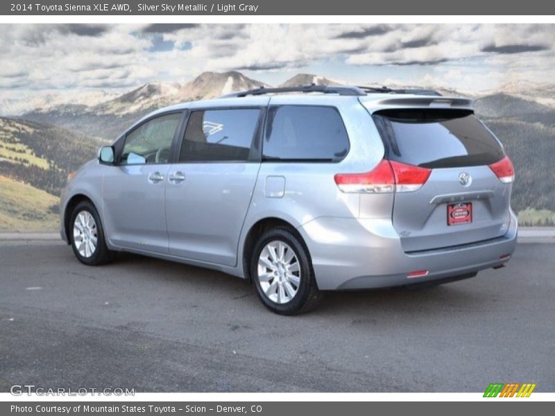Silver Sky Metallic / Light Gray 2014 Toyota Sienna XLE AWD
