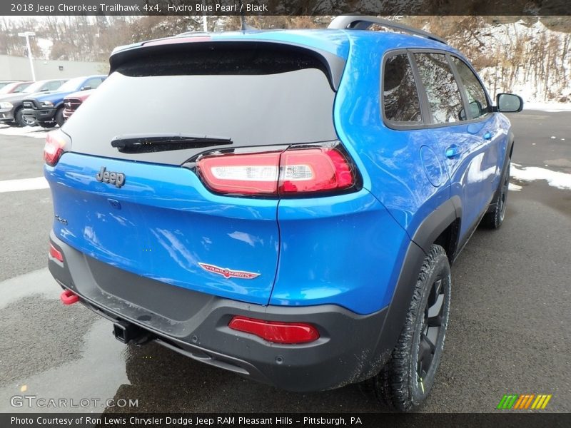 Hydro Blue Pearl / Black 2018 Jeep Cherokee Trailhawk 4x4