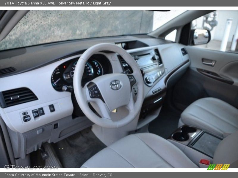 Silver Sky Metallic / Light Gray 2014 Toyota Sienna XLE AWD