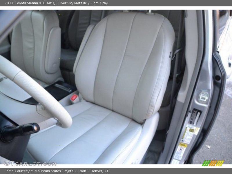 Silver Sky Metallic / Light Gray 2014 Toyota Sienna XLE AWD