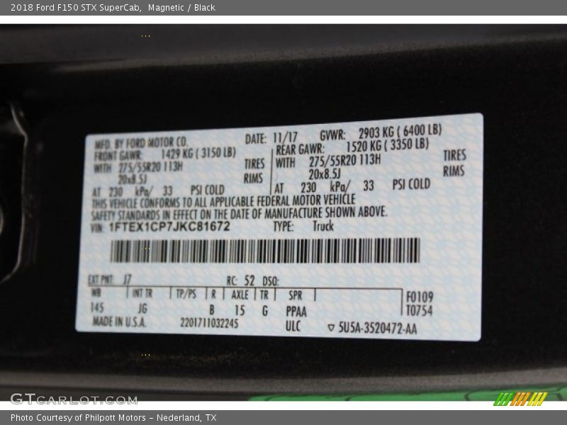 Magnetic / Black 2018 Ford F150 STX SuperCab