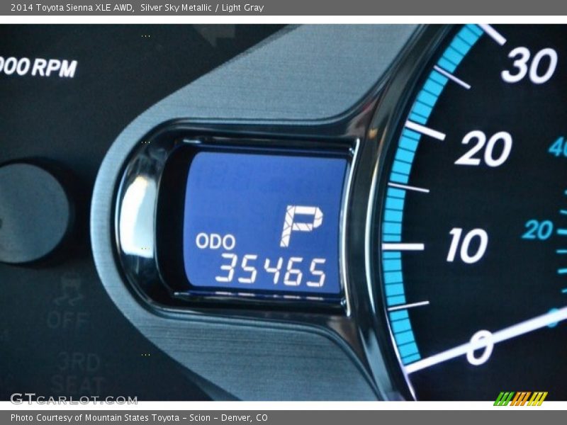Silver Sky Metallic / Light Gray 2014 Toyota Sienna XLE AWD