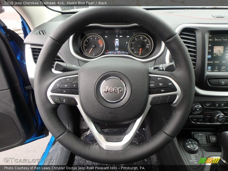 Hydro Blue Pearl / Black 2018 Jeep Cherokee Trailhawk 4x4