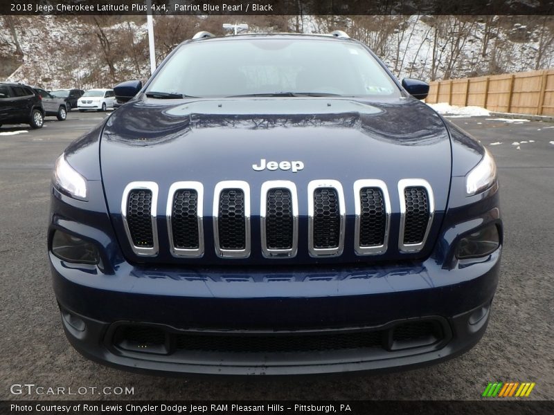 Patriot Blue Pearl / Black 2018 Jeep Cherokee Latitude Plus 4x4