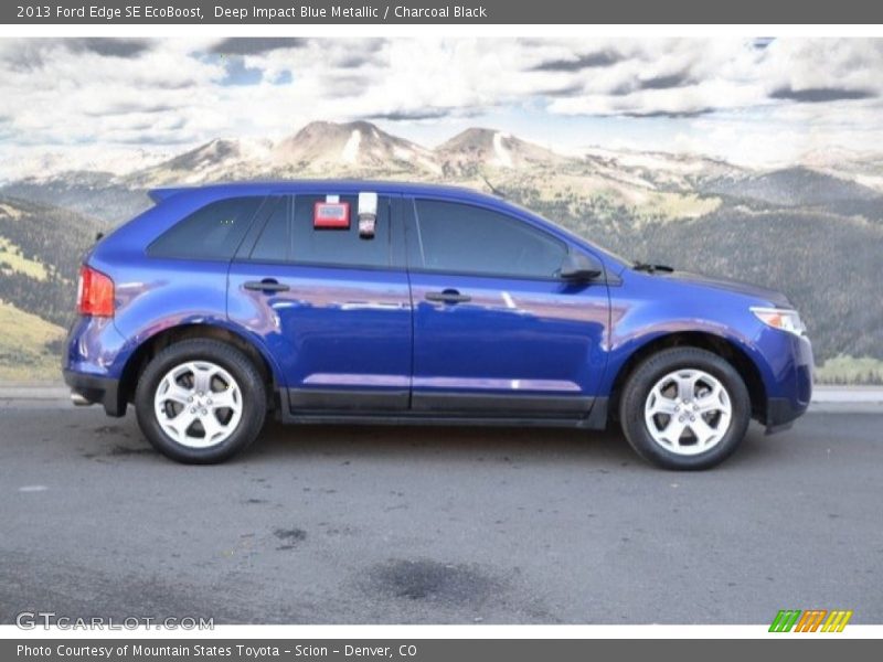 Deep Impact Blue Metallic / Charcoal Black 2013 Ford Edge SE EcoBoost