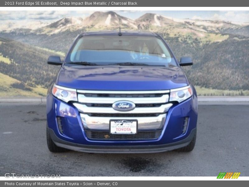 Deep Impact Blue Metallic / Charcoal Black 2013 Ford Edge SE EcoBoost