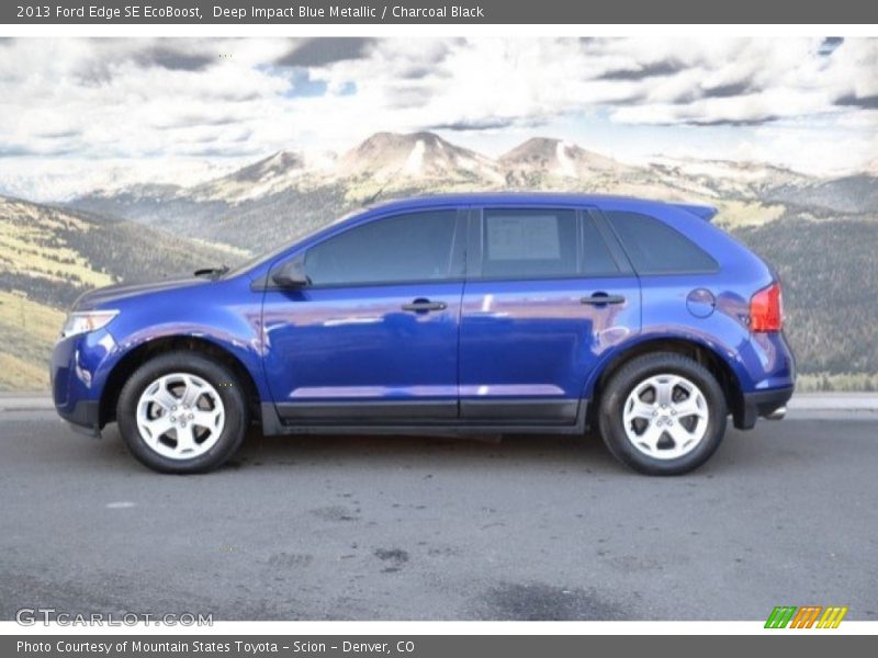 Deep Impact Blue Metallic / Charcoal Black 2013 Ford Edge SE EcoBoost