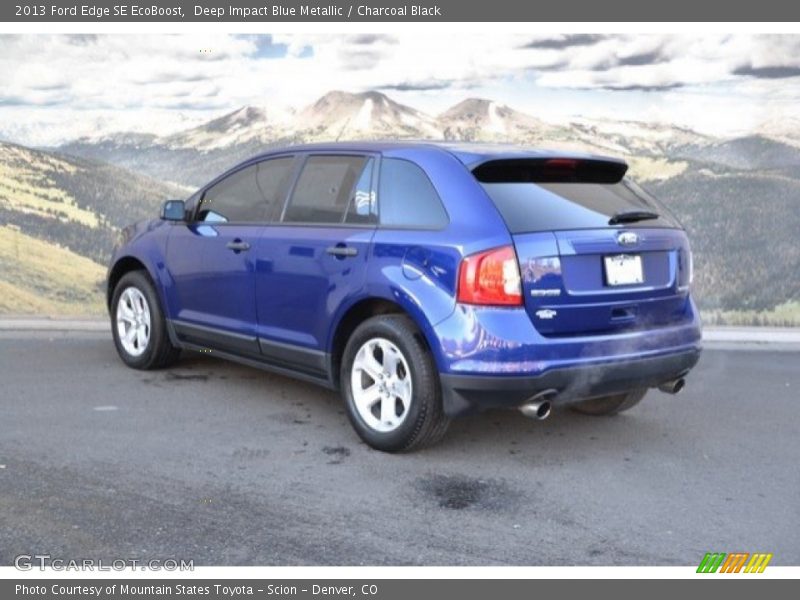 Deep Impact Blue Metallic / Charcoal Black 2013 Ford Edge SE EcoBoost