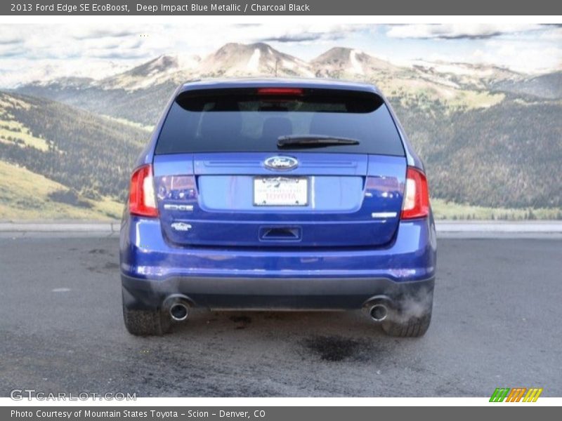 Deep Impact Blue Metallic / Charcoal Black 2013 Ford Edge SE EcoBoost