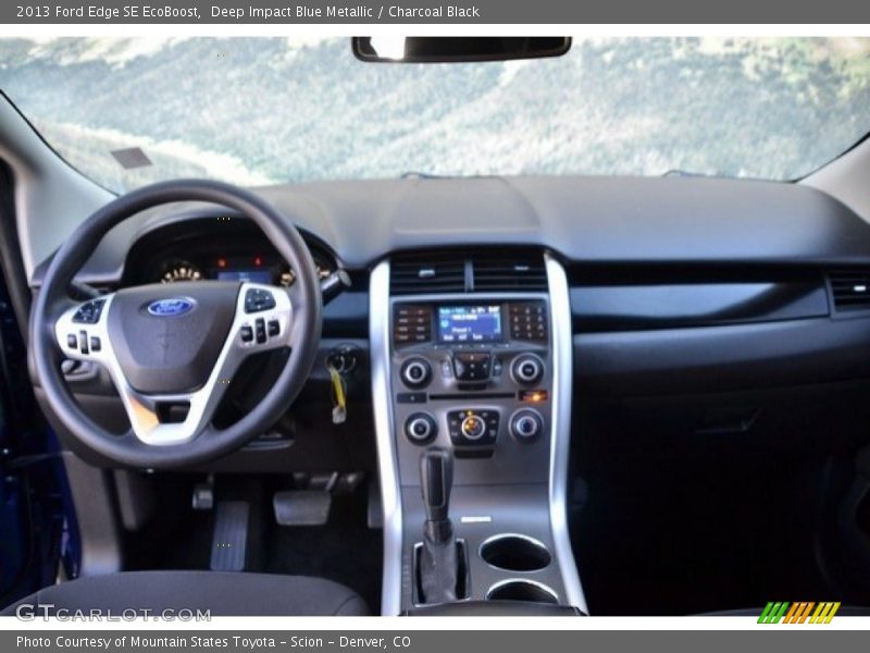 Deep Impact Blue Metallic / Charcoal Black 2013 Ford Edge SE EcoBoost