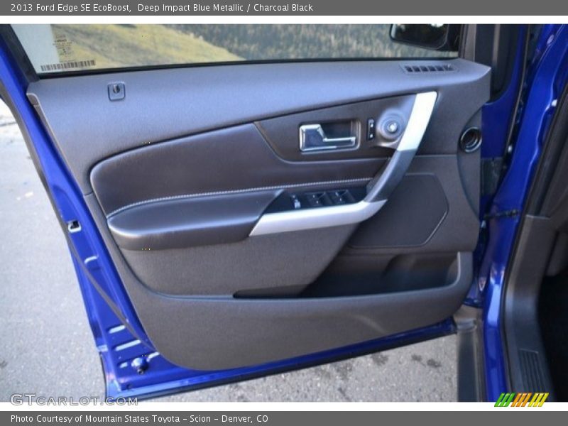 Deep Impact Blue Metallic / Charcoal Black 2013 Ford Edge SE EcoBoost