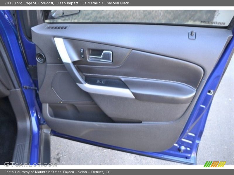 Deep Impact Blue Metallic / Charcoal Black 2013 Ford Edge SE EcoBoost