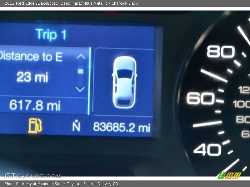Deep Impact Blue Metallic / Charcoal Black 2013 Ford Edge SE EcoBoost