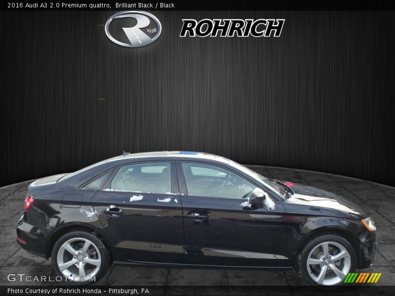 Brilliant Black / Black 2016 Audi A3 2.0 Premium quattro