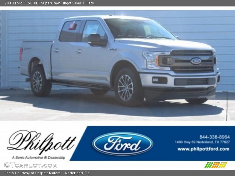 Ingot Silver / Black 2018 Ford F150 XLT SuperCrew