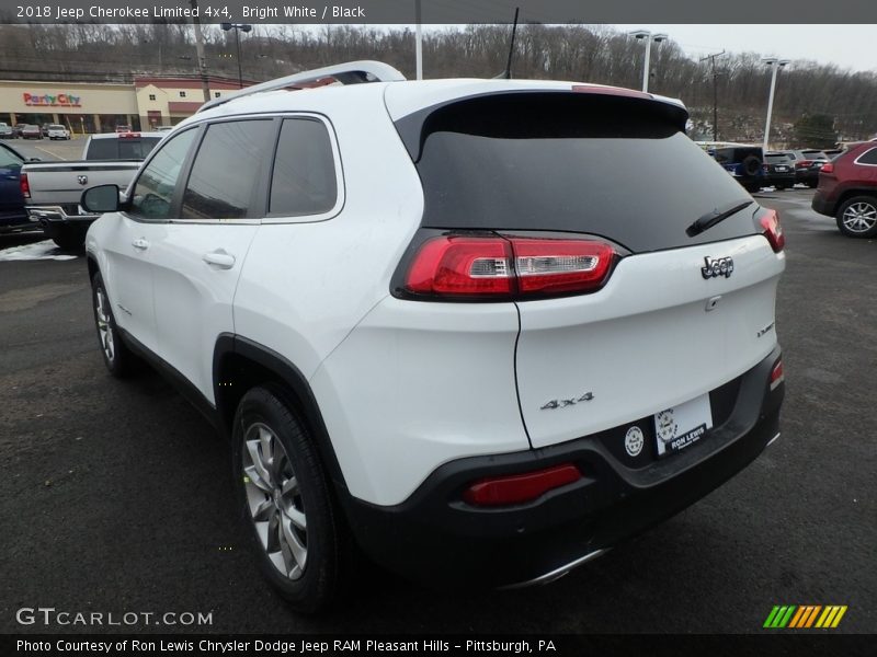 Bright White / Black 2018 Jeep Cherokee Limited 4x4