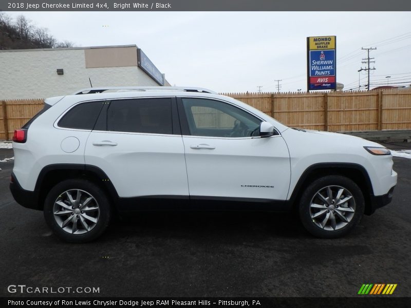 Bright White / Black 2018 Jeep Cherokee Limited 4x4