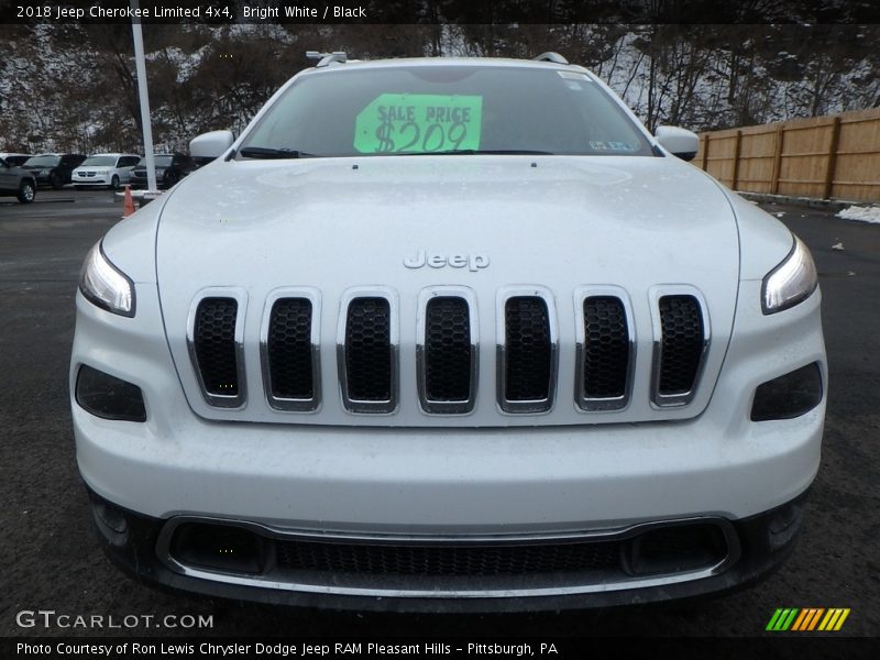 Bright White / Black 2018 Jeep Cherokee Limited 4x4