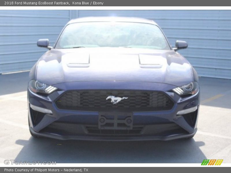 Kona Blue / Ebony 2018 Ford Mustang EcoBoost Fastback