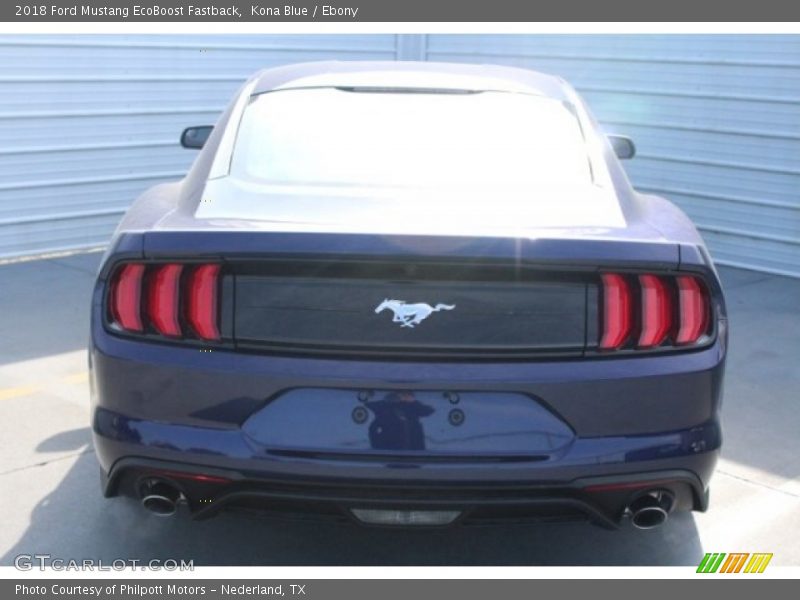 Kona Blue / Ebony 2018 Ford Mustang EcoBoost Fastback