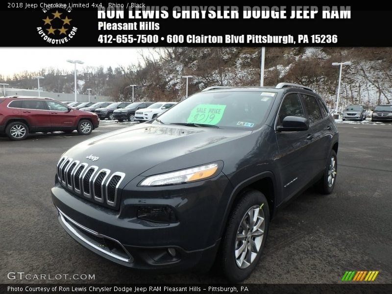 Rhino / Black 2018 Jeep Cherokee Limited 4x4