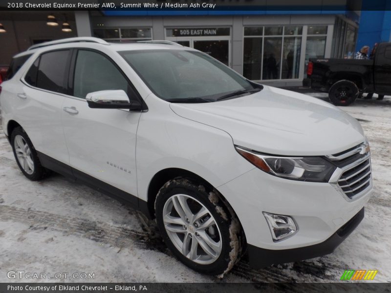 Summit White / Medium Ash Gray 2018 Chevrolet Equinox Premier AWD