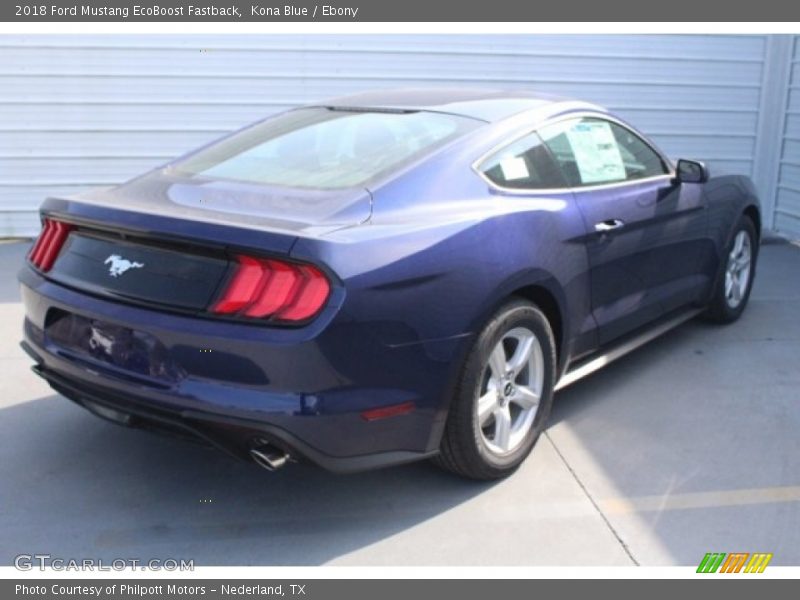 Kona Blue / Ebony 2018 Ford Mustang EcoBoost Fastback