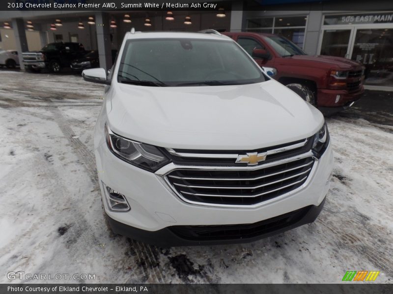 Summit White / Medium Ash Gray 2018 Chevrolet Equinox Premier AWD