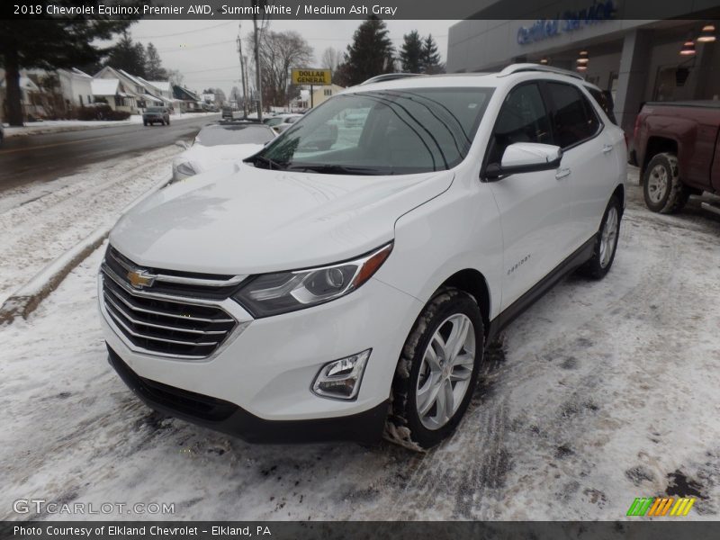Summit White / Medium Ash Gray 2018 Chevrolet Equinox Premier AWD