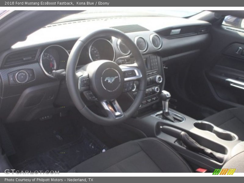 Kona Blue / Ebony 2018 Ford Mustang EcoBoost Fastback