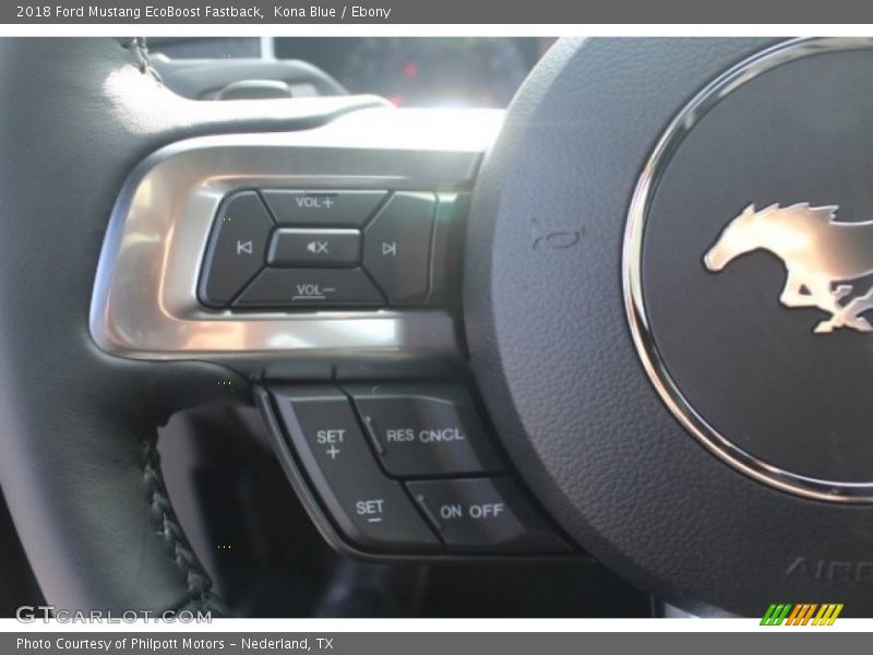Kona Blue / Ebony 2018 Ford Mustang EcoBoost Fastback