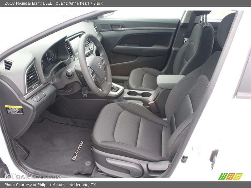 Quartz White Pearl / Black 2018 Hyundai Elantra SEL