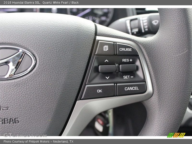 Quartz White Pearl / Black 2018 Hyundai Elantra SEL