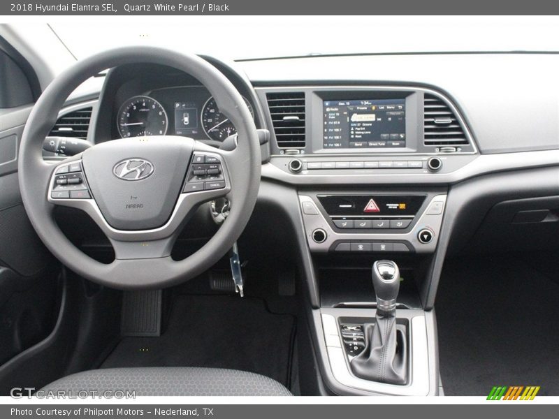 Quartz White Pearl / Black 2018 Hyundai Elantra SEL