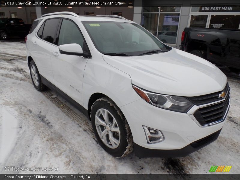 Summit White / Medium Ash Gray 2018 Chevrolet Equinox LT AWD
