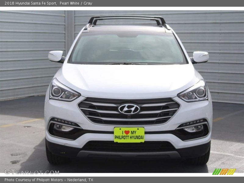 Pearl White / Gray 2018 Hyundai Santa Fe Sport